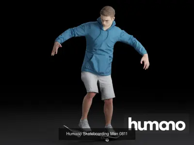 Humano 5-PACK - PEOPLE - SPORT JOGGING BIKING - 5x 3d models 08C