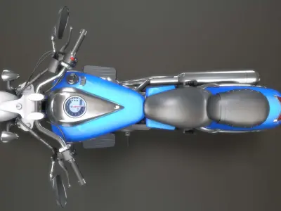 Yamaha Midnight motorcycle Low-poly 3D model