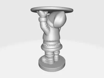 Santa Claus Table Stand Festive Holiday Home Decor Christmas  3D print model