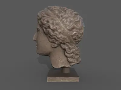 Head of Hera Low-poly 3D model
