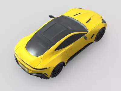 Low Poly Car - Aston Martin Vantage Low-poly 3D model