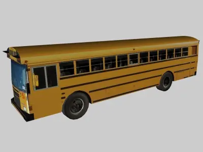 School Bus Low-poly 3D model