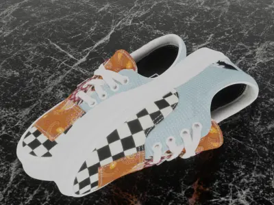 VANS ERA TIGER 3D SHOES Low-poly 3D model