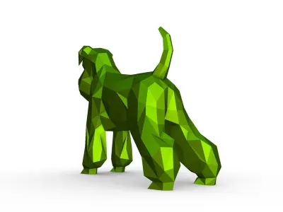 Schnauzer dog figure 3D print model