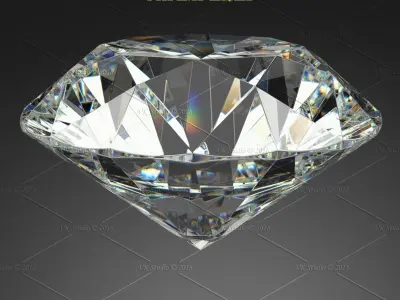 Round Diamond Brilliant Faceting Ideal Cut 3D model