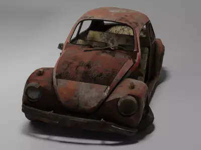 Old beetle Low-poly 3D model