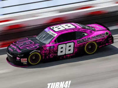 Darlington NASCAR turn 2 render scene  3D model