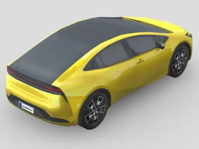 Toyota Prius 2023 Low-poly 3D model