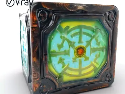 Mystical Artefact Cube Model Pack Low-poly 3D model