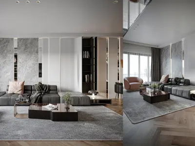 Living Kitchen Collection 2 of Titan 6 - 4 Models 3D model