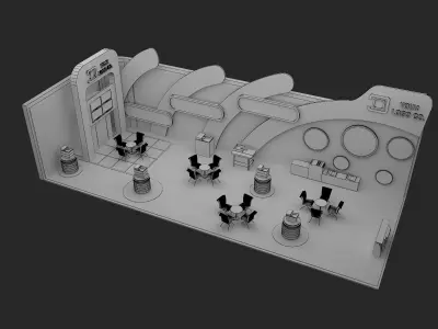 Booth Exhibition Stand a465c 3D model
