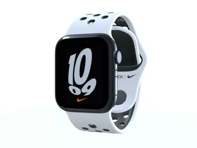 Apple Watch 7 Nike - Starlight Nike Sport Band 3ds Max Low-poly 3D model