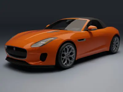 Jaguar F-Tipi R Low-poly 3D model