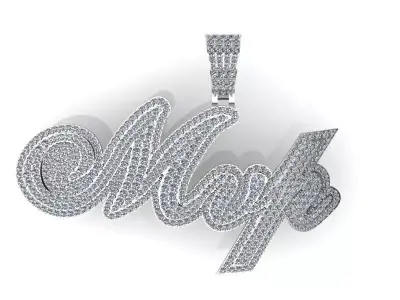 Diamond Pave Pendant 2139 3D print model