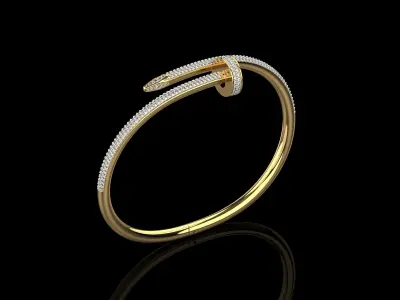 Juste un clou Bracelet 17 Size Full Diamonds N206 3D print model