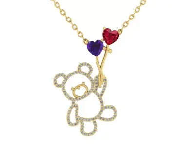 bear pendant  3D print model