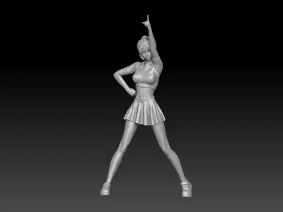 korean baseball cheerleader girl 2 3D print model