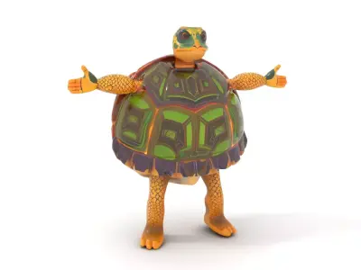 Colorful Tortoise Character model pack Low-poly 3D model