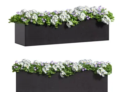 Window and Balcony Flower Box Pot 3D model purchase