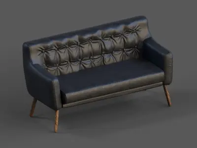 Courch-Sofa  Furniture Low-poly 3D model