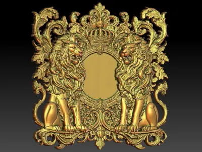 3 Lion CNC Relief Model 3D print model