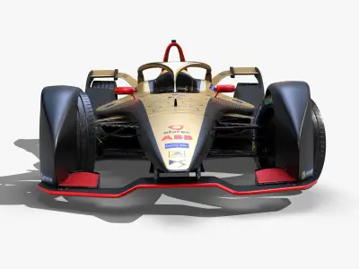 DS Formula E 2020 Low-poly 3D model