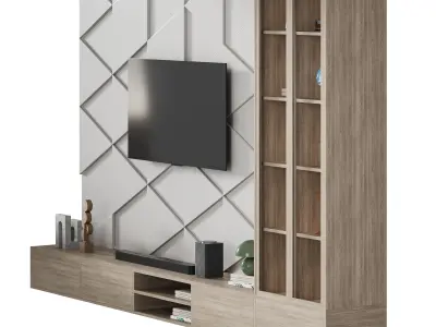 Modern TV Wall 026 3D model