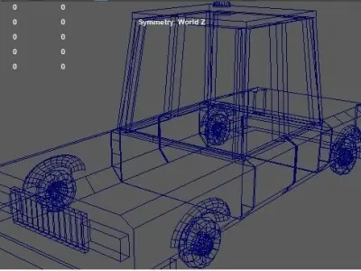 Police Car Low poly  Low-poly 3D model