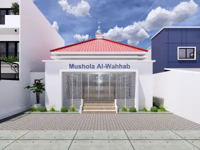 Simple Modern Islamic Prayer Room Mosque Mushola 3D model