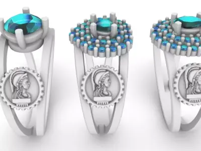 Graduate Class Ring - Civil Engineering - Engenharia Civil 3D print model