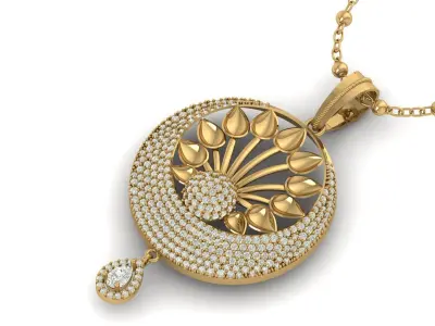 Pendant Necklace 3D print model 15