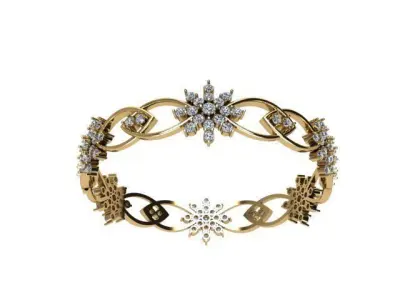 Bangle snowflake 3D print model