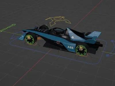 F1 car 3d textured model  Low-poly 3D model