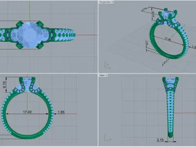  ring code 251 3D print model