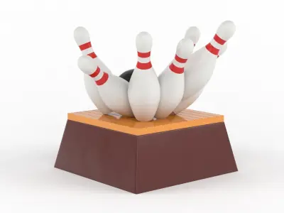 Bowling Trophy 3D model