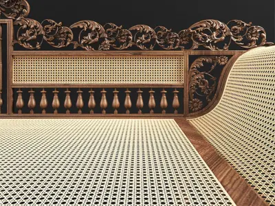 Indochinese Bench 3D model