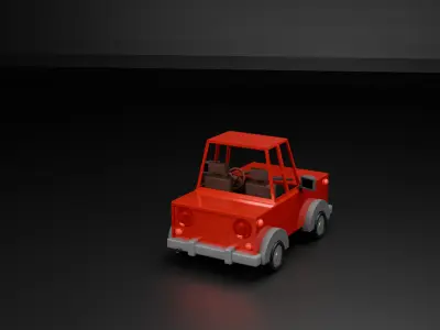 Low Poly Cartoon Car Low-poly 3D model by davicberbel