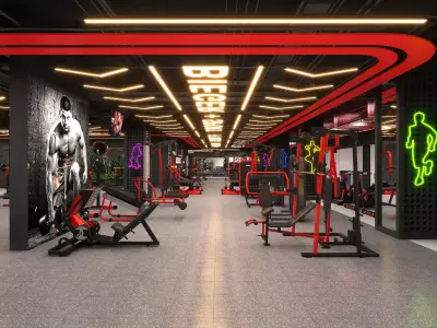 Fitness room model 3D model