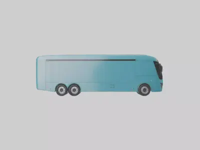 Electric Bus Model 1 Low-poly 3D model