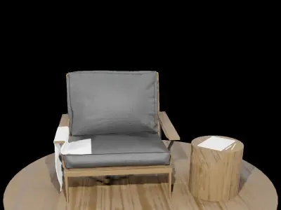 Modern Lounge Chair Design Free 3D model