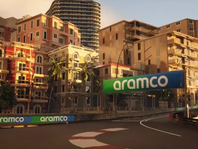 Formula 1 Monaco Track Low-poly 3D model