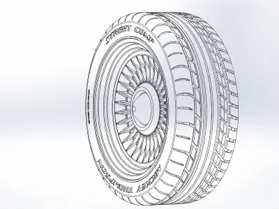 Custom wheels American Racing VF555 Conti 18inch for scale model 3D print model