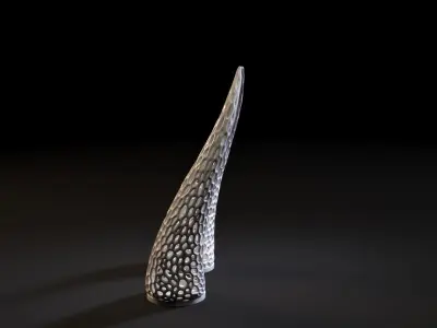 Horns two horn sculptures 3D print model