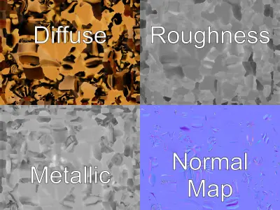 Lion Head Castle Door Knocker Model Pack Low-poly 3D model