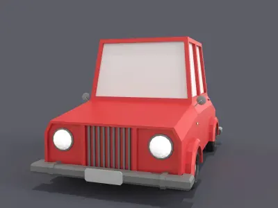 Cartoon Low Poly Cars 3D model