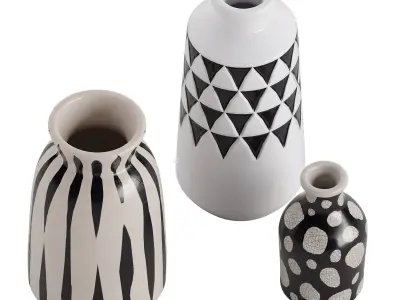 Black And White Vase 3D model