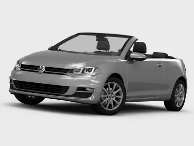 Volkswagen Golf 7 Cabriolet 2014 3D model