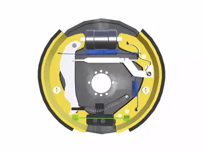Drum Brakes Low-poly 3D model