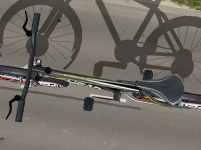 Mountain sport bicycle Low-poly 3D model