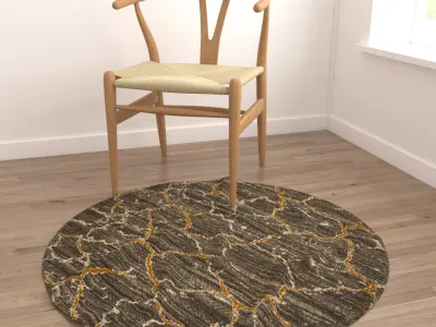 Round Rug Set 280 3D model